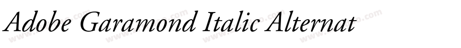 Adobe Garamond Italic Alternate字体转换